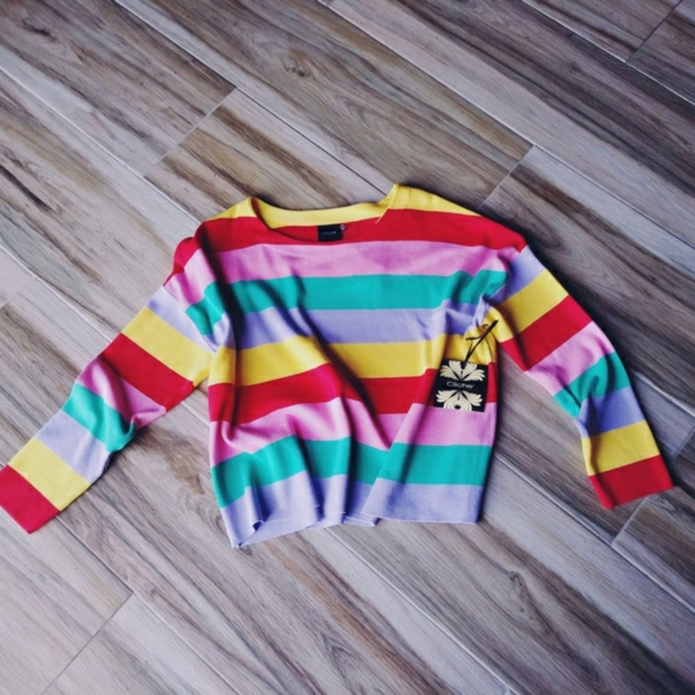 Multi-Color Cliche Sweater NWT - Picture 2 of 8